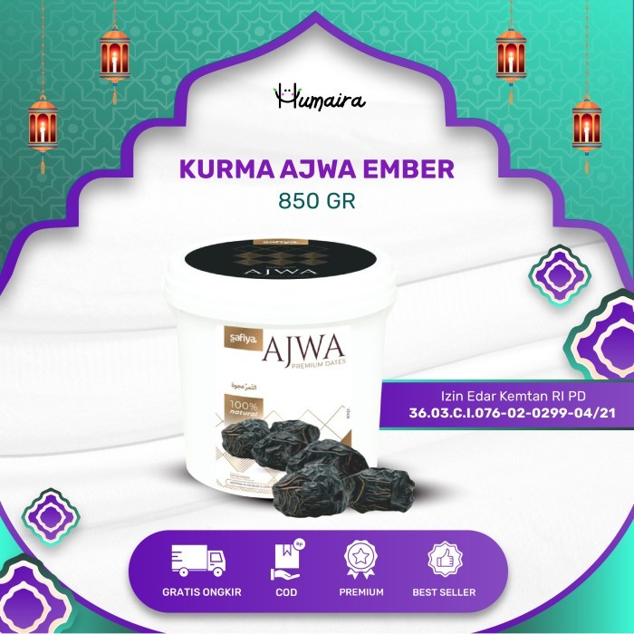 

Ready Stock Kurma Ajwa Ember 850Gr Original - Premium Best Quality