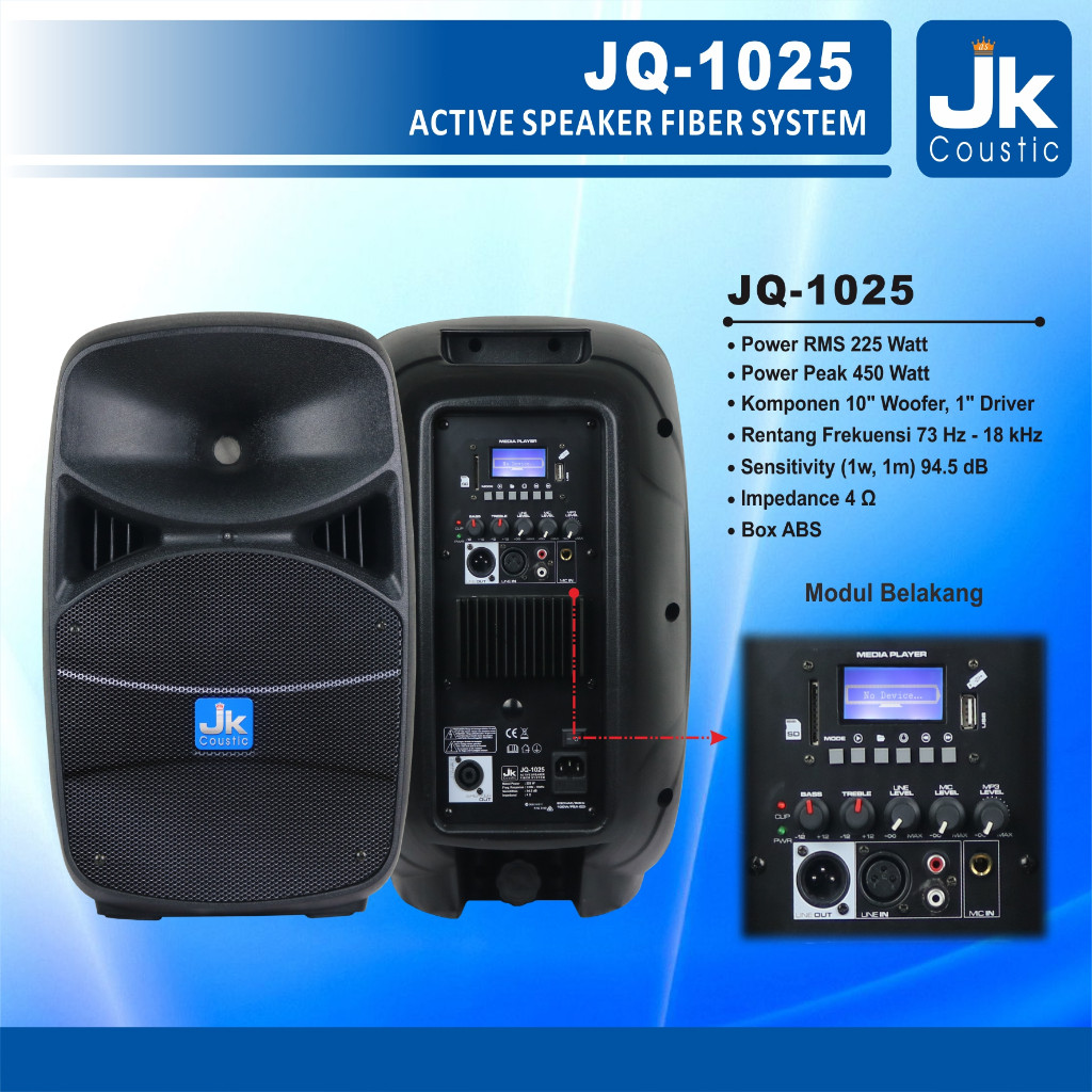 Speaker Aktif 10 inh Jk coustic JQ 1025