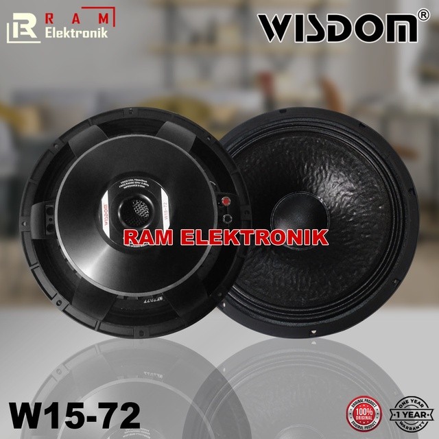 Komponen Speaker 15 Inch WISDOM W15-72 / W1572 / W 15 72 Original