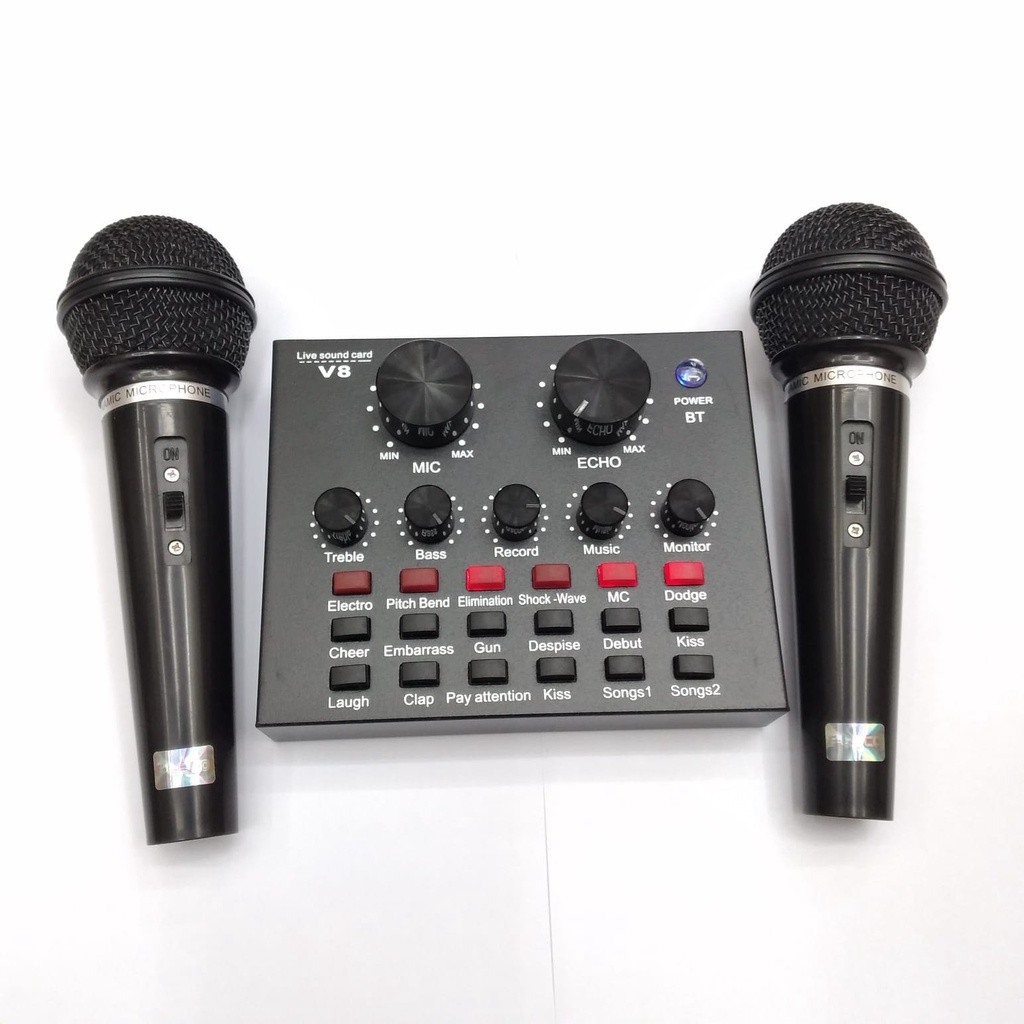 Alat karaoke kluarga di rumah Soundcard Bluetooth Audio USB External