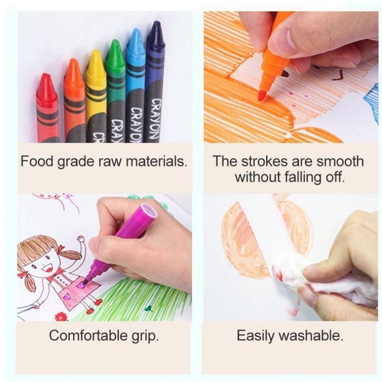 

ORIGINAL 208Pcs Kids Super Mega Art Coloring Set Crayons Oil Pastels Colour Pencils For Drawing & Painting ma-4