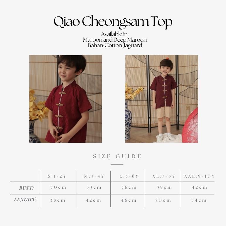 CR - KIDDIEPODS - Qiao Cheongsam / Dress dan atasan anak perempuan Laki-laki / Cheongsam anak peremp