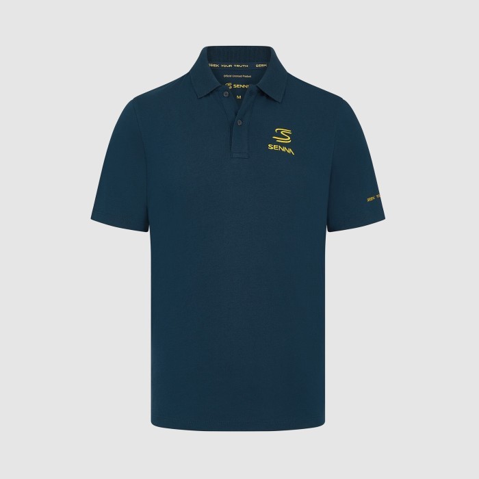 Ayrton Senna F1 Logo Polo. Kaos Polo Pria Formula 1
