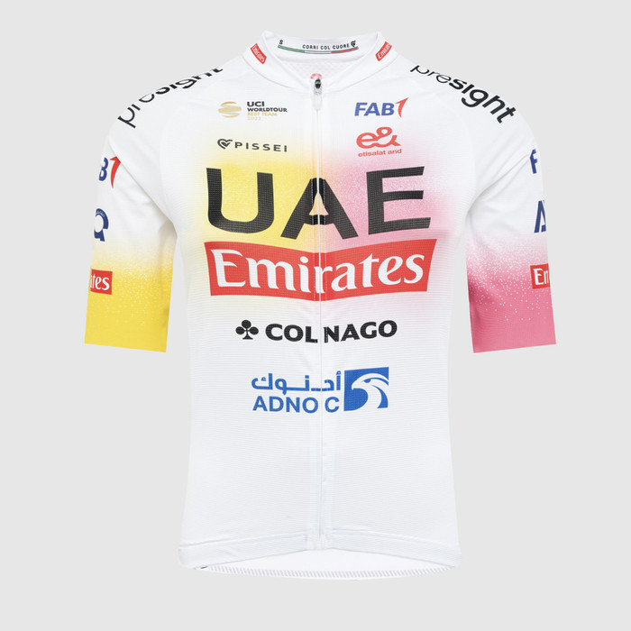 UAE TEAM EMIRATES SHORT SLEEVE JERSEY - GIRO D'ITALIA + TOUR DE FRANCE JERSEY. Jersey sepeda pria