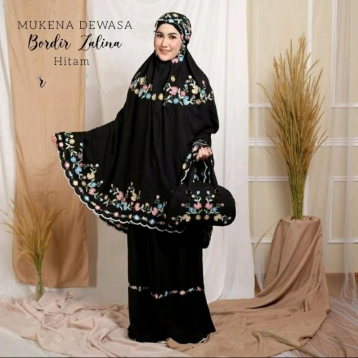 MUKENA DEWASA BORDIR ZALINA / MUKENA RAYON JANGER JUMBO lembut premium