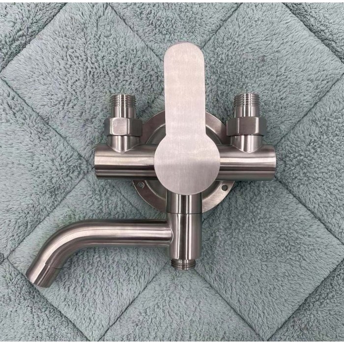 Kran Mixer Instalasi Luar Panas dingin stainless 304 tebal - keran air tanpa bobok bathtub shower