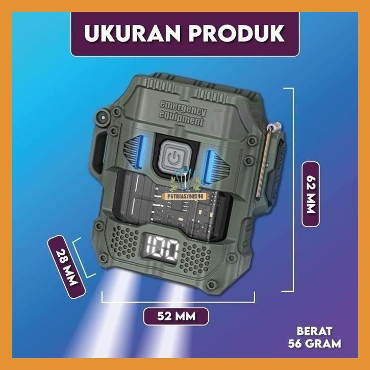 SENTER KOREK API ELEKTRIK 220LM 2IN1 PLASMA LIGHTER CAMPING HIKING