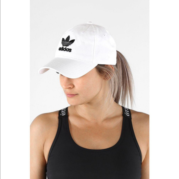 ADIDAS TREFOIL BASEBALL CAP White Putih FJ2544 Topi Original 100%