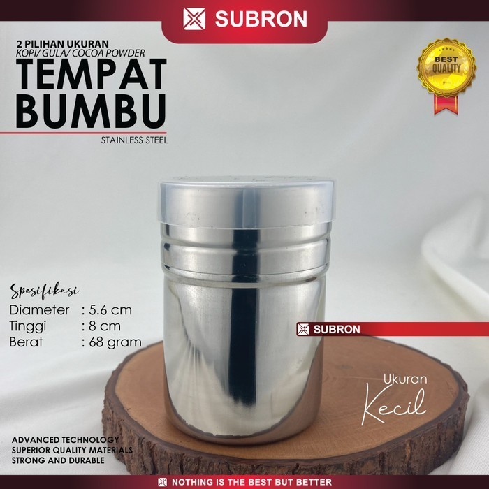 

SPECIAL SUBRON Tempat Wadah Bumbu Cocoa Powder Kopi Gula Stainless Steel Latte