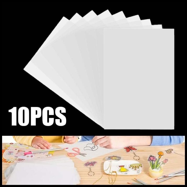10pcs Heat Shrink Plastic 20*29cm Heat Shrink Sheet Diy Shrink Kertas Shrink Paper Diy Printable Pap