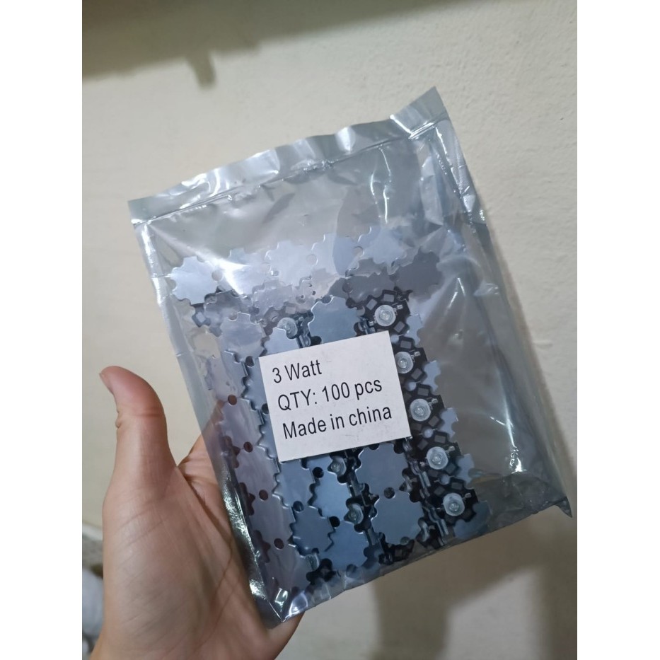 Lampu HPL (High Power LED) 3 Watt Cahaya Hijau + Heatsink Pendingin