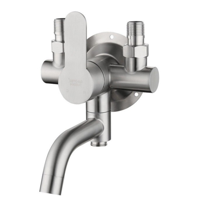 Kran Mixer Instalasi Luar Panas dingin stainless 304 tebal - keran air tanpa bobok bathtub shower