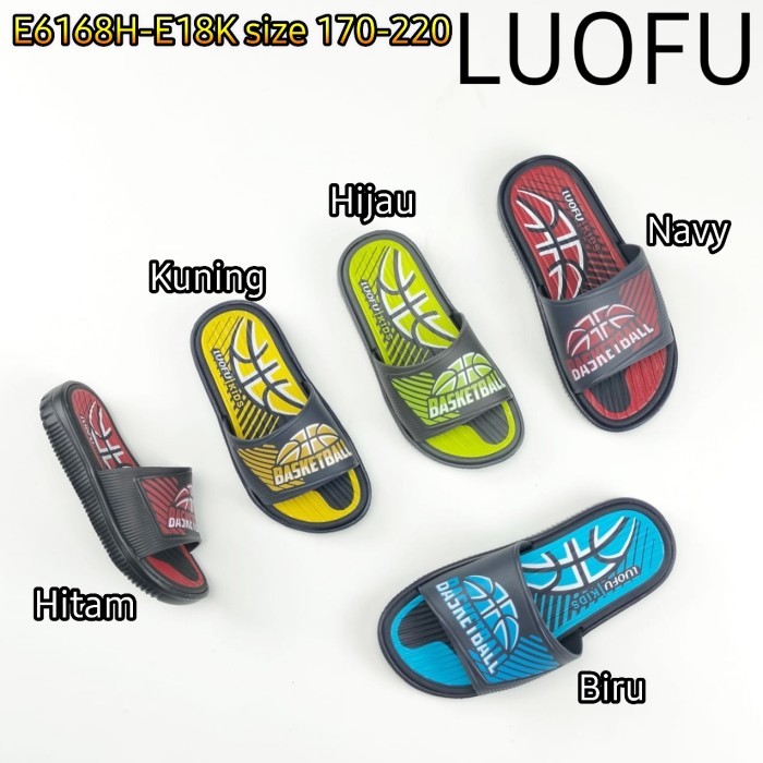 E6168HE18K LUOFU sandal anak cowok karet selop pria