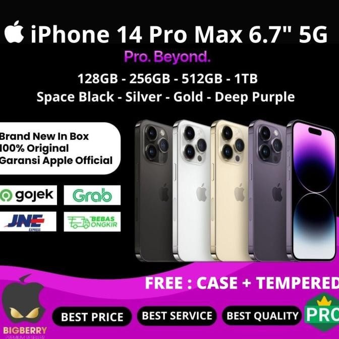 Iphone 14 Pro Max 128Gb 256Gb 512Gb 1Tb Deep Purple Black Gold 5G