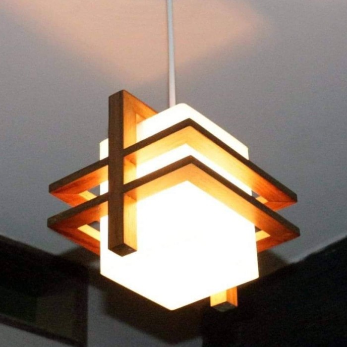 TERBATAS Lampu Gantung Kayu minimalis Lampu Hias
