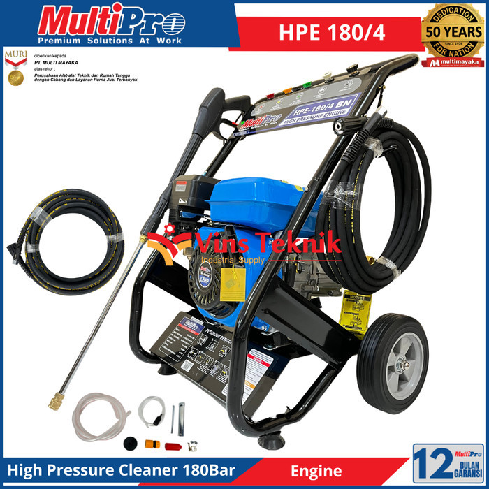 TERBARU High pressure jet cleaner mesin cuci bensin HPE 180 MULTIPRO HPE180-4 BISA GOSEND
