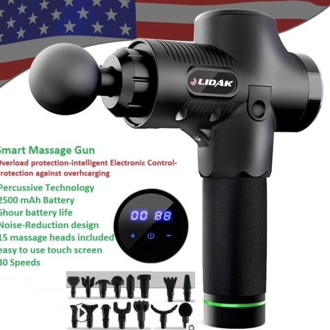 Alat Pijat Getar Terapi Relaksasi Otot muscle Massage Gun MERK LIDAK