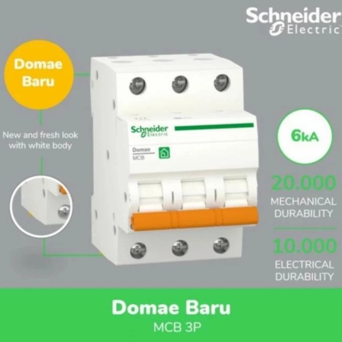 terbaru mcb 3phase /32a domae sni 4,5ka