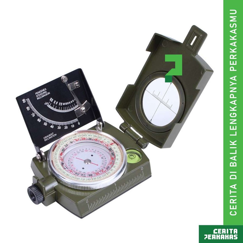 Bidik Kompas Prisma AG74 CP / Compas Lensatic Army / Compass Camping Pramuka Navigasi Darat Outdoor 