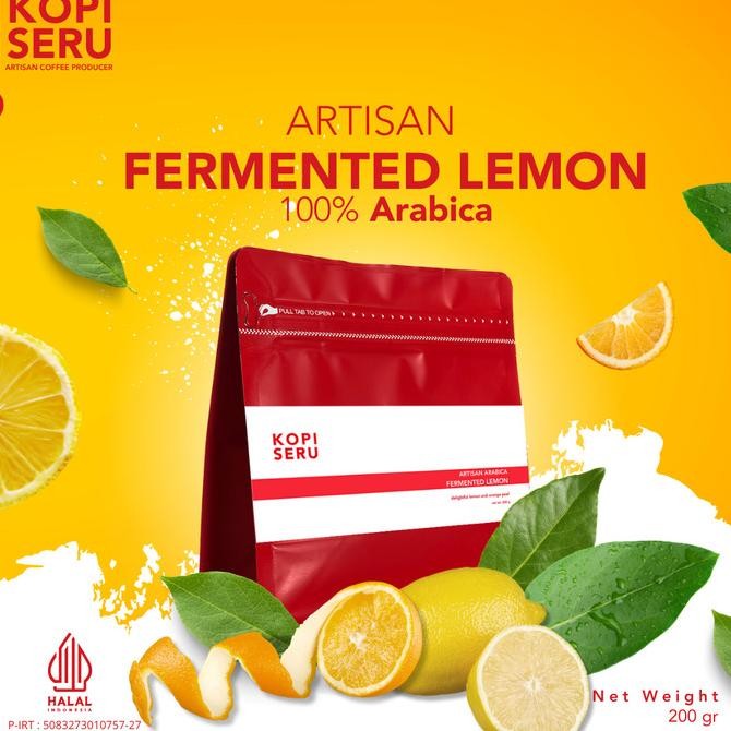 

SALE! ARTISAN COFFEE FERMENTED LEMON KOPI SERU 200G KULIT JERUK ORANGE PEEL