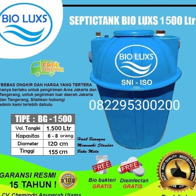 

SALE! SEPTICTANK BIOTECH, SEPTICTANK, BIOLUXS 1500 LITER KULIT JERUK