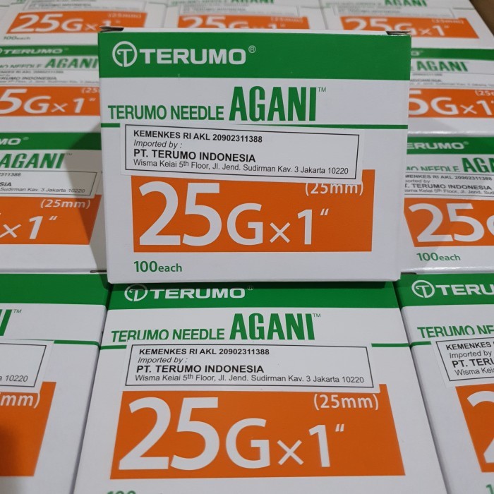 Needle Terumo 25 G / Needle Agani 25G / Jarum Suntik Terumo isi 100 pc