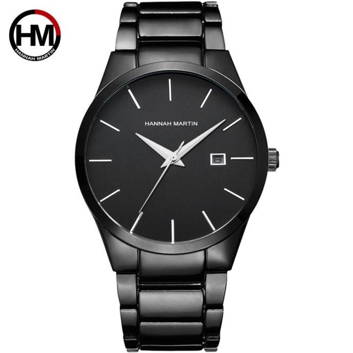 Hannah Martin Jam Tangan Pria Analog Date 17551 Stainless Steel