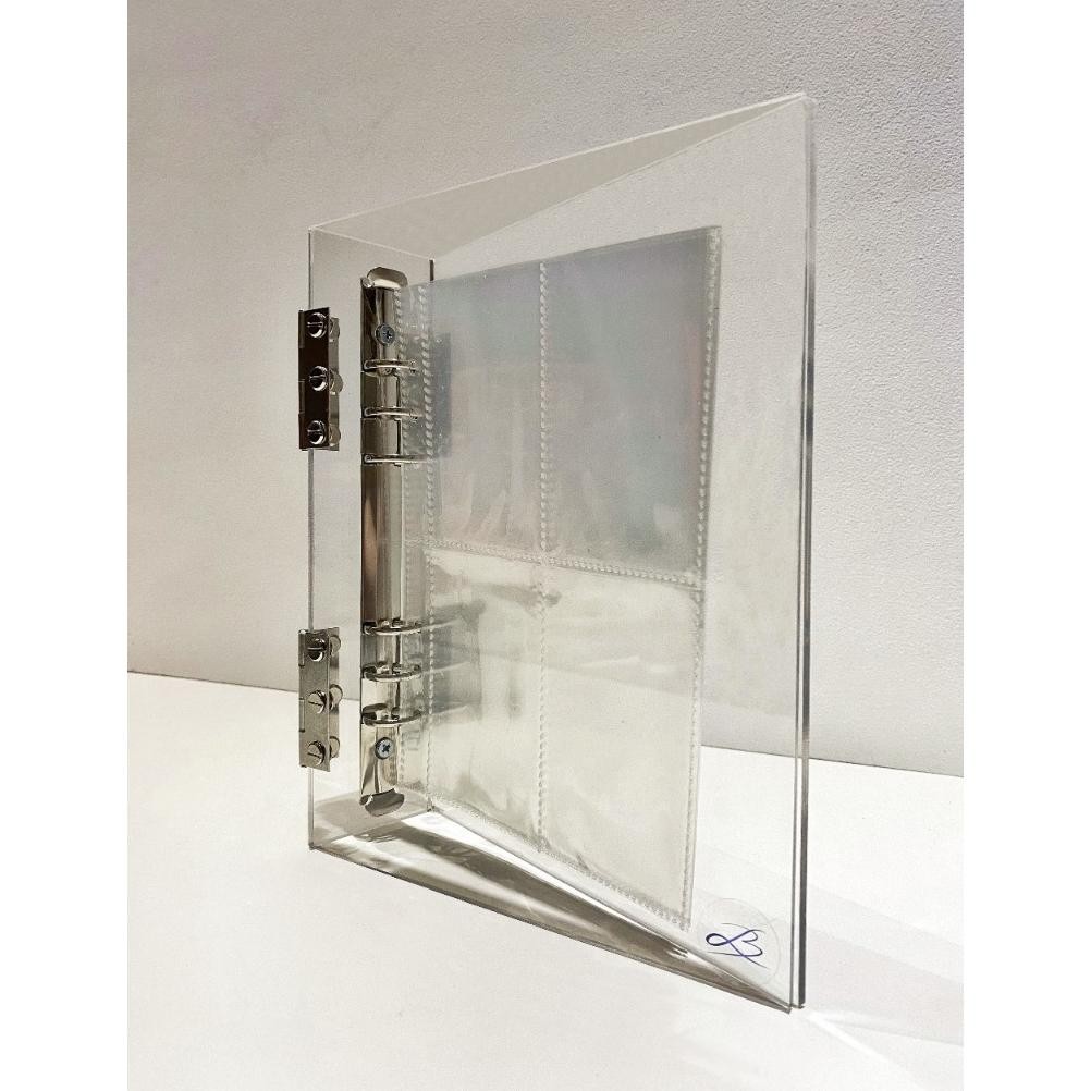 

ZOE A5 CLEAR TRANSPARANT BENING 6 RING ACRYLIC BINDER ALBUM AKRILIK KARTU