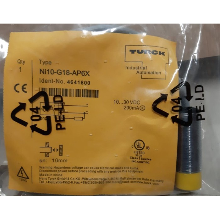 

Turck Ni10-G18-AP6X Inductive Sensor M18