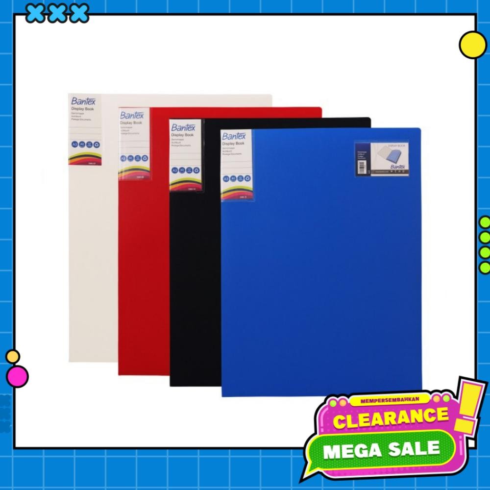 

ZOE BANTEX DISPLAY BOOK A3 POTRAIT CLEAR HOLDER 40 POCKETS - 3363
