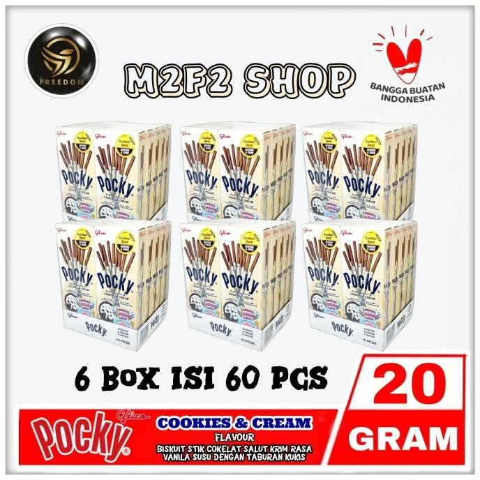 

Ele Pocky Biskuit Krim Stik | Cookies & Cream Taste - 20 Gr (6 Box)