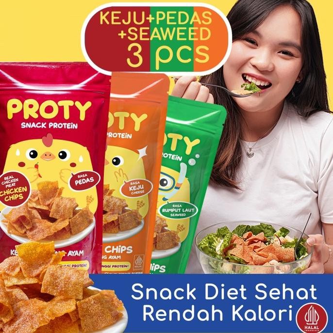 

MIT PROTEIN SNACK CELAN DIET RENDAH KALORI PROTY PEDAS(1 PCS)+KEJU(1 PCS)+SEAWEED(1 PCS) KETO FRIENDLY