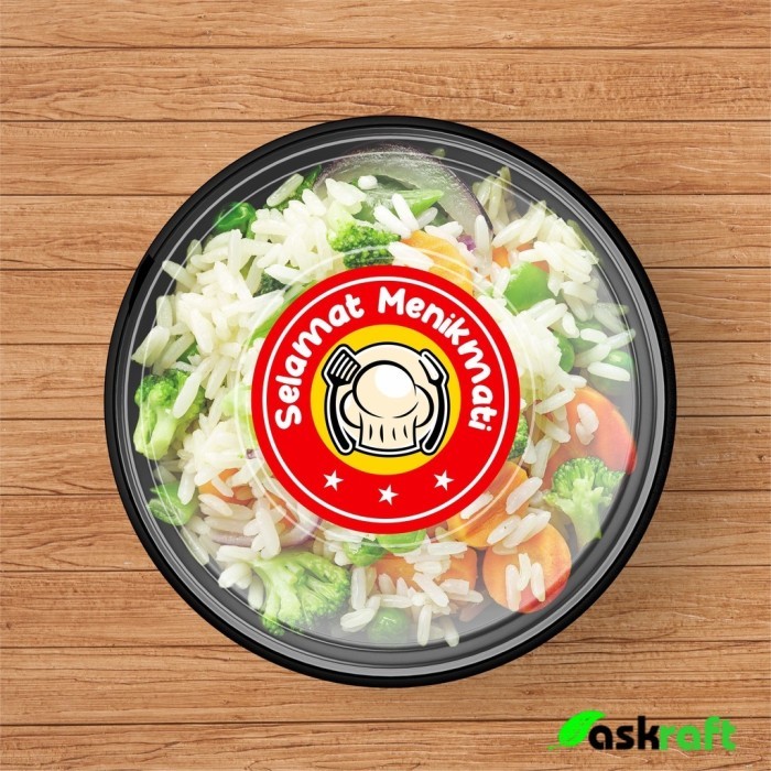 Cetak Stiker Label Makanan Selamat Menikmati