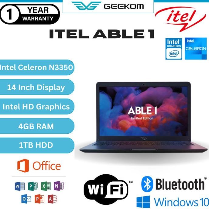Laptop Itel Able 1S Intel Celeron N4120 8Gb Ram 256Gb Ssd Win11 Home