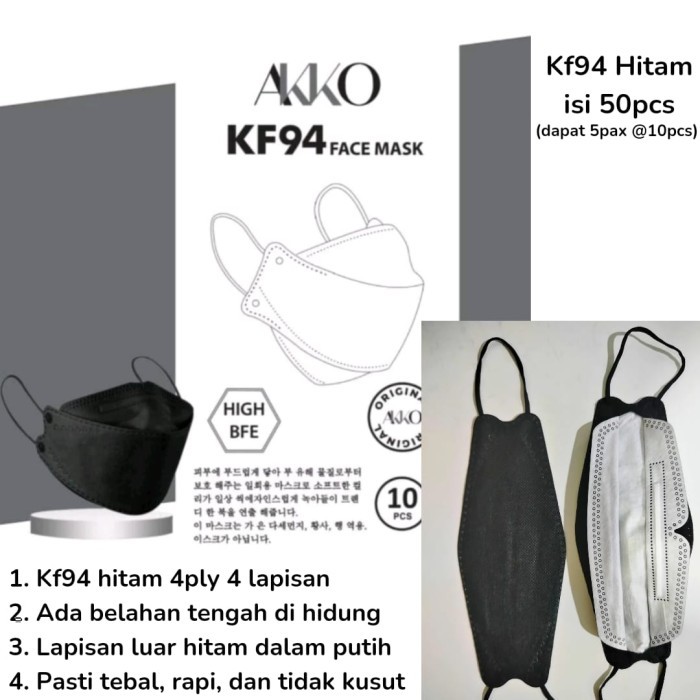 MASKER KF94 KOREA 4 PLY ISI 50PCS PALING MURAH MASKER KF94 DEWASA