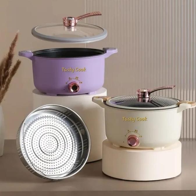 Panci Listrik Serbaguna Lengkap Kukusan/Panci Masak Nasi Low Carbo
