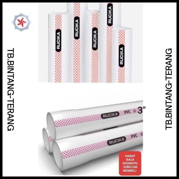 Pipa Pvc Paralon Pralon Rucika D 3 Inch 3" Eceran