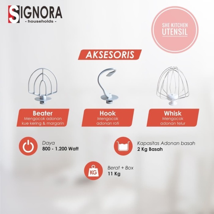 Mixer La Rose Signora Mixer Kue roti donat mixer bakpao