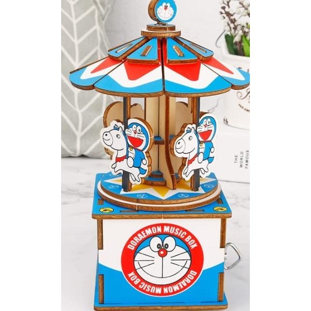 DIY Music Box Doraemon Carousel / Kotak Musik Doraemon