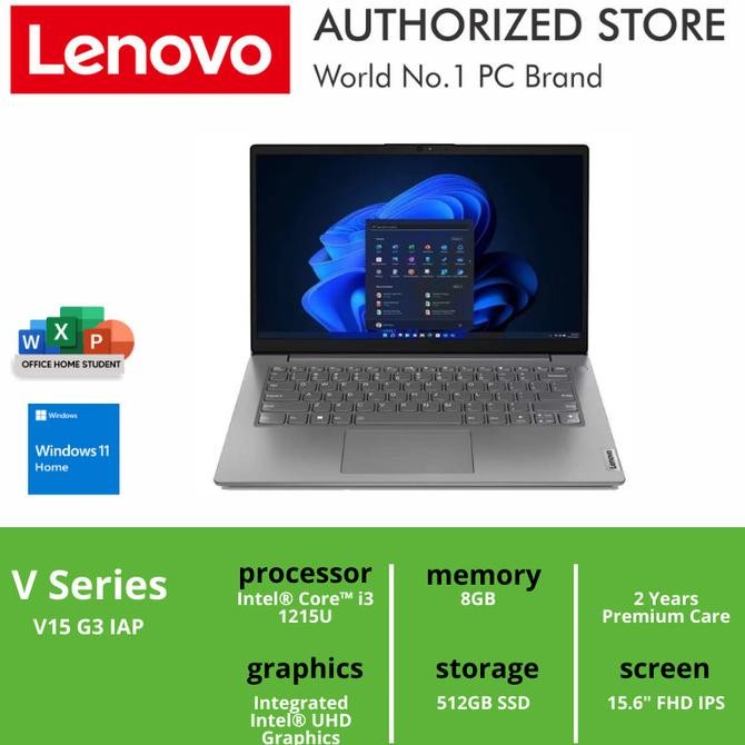 Lenovo V15 G3 Iap I3 1215U 8Gb 512Gb 15.6" Fhd Ips W11 Ohs