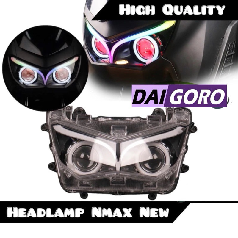 LampuDepanHIDProyektorNmax New Headlamp Projie Biled HID All Nmax New 2020 - 2023 Lampu Depan Yamaha