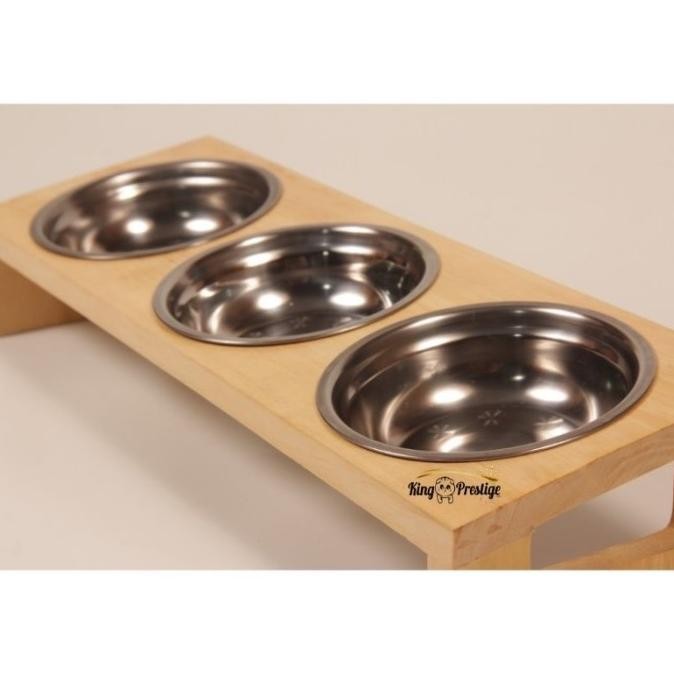 Tempat Makan Kucing Anjing Kayu