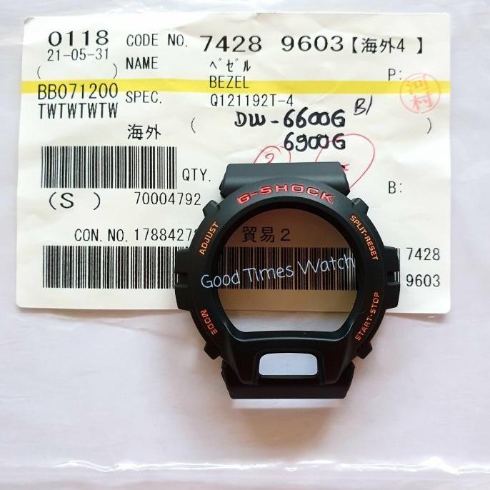 Bezel G-Shock Dw-6600G-9V Dw-6900G / Dw 6600 Dw 6900 Casio Original