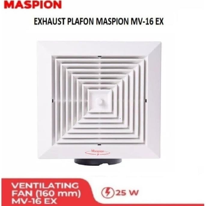 Exhaust Fan Plafon Maspion Mv-16 Ex Hexos/Heksos Plafon 6" Cerobong