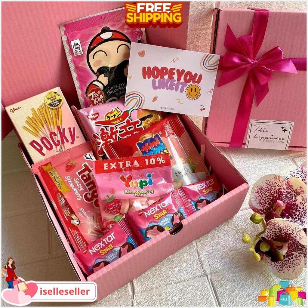 

Hampers Cokelat Valentine Pink Edition Paket Kado Ulang Tahun Cewek Gift Box Anniversary Pacar Siap Kirim