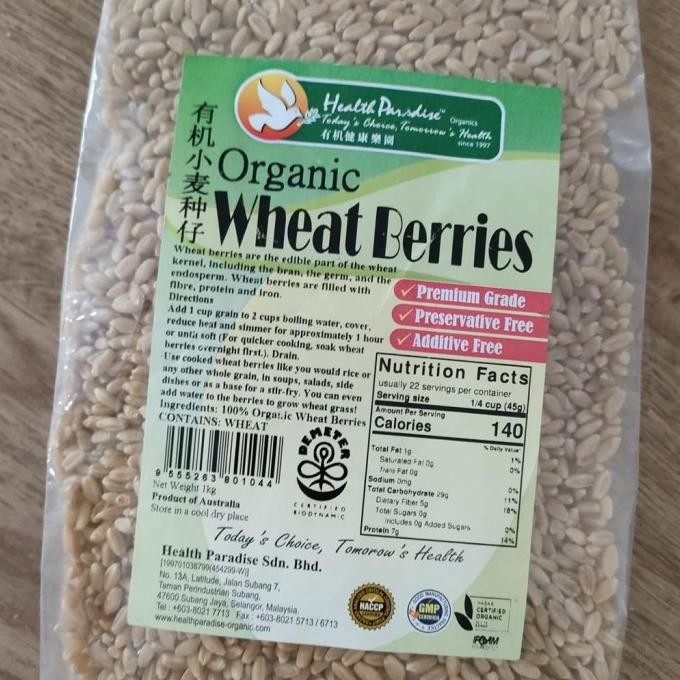 

THEO ORGANIC WHEAT BERRIES (1 KG)