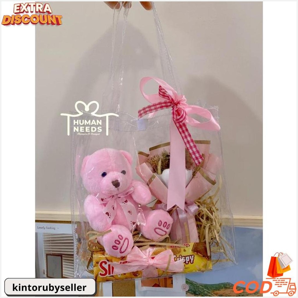 

[Ready] Hampers In Mika Bag Premium| Hampers | Hampers Tas Transparant Valentine Gift Ulang Tahun / Wisuda / Sempro | Kado Tas Buket Bunga Ulang Tahun Gratis Ongkir