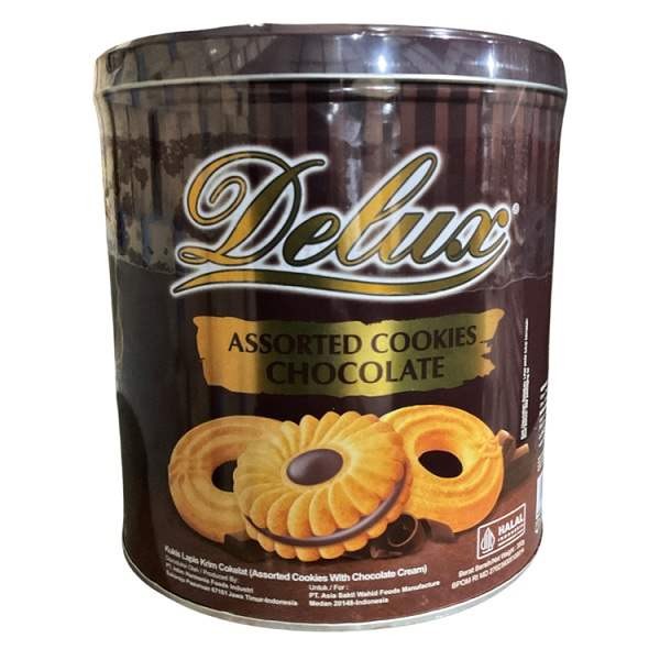 

DELUX ASSORTED COOKIES CHOCOLATE TIN 350 GR