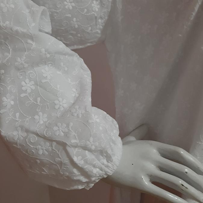 Gamis Putih Katun Jepang / Gamis Untuk Umroh Haji / Baju Gamis Putih