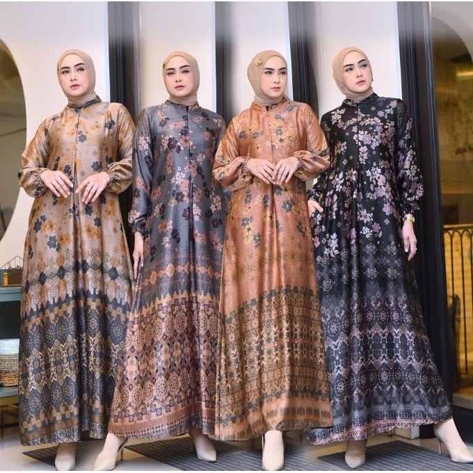 Gamis Sutra Import // Gamis Motif Terbaru // Gamis Mewah